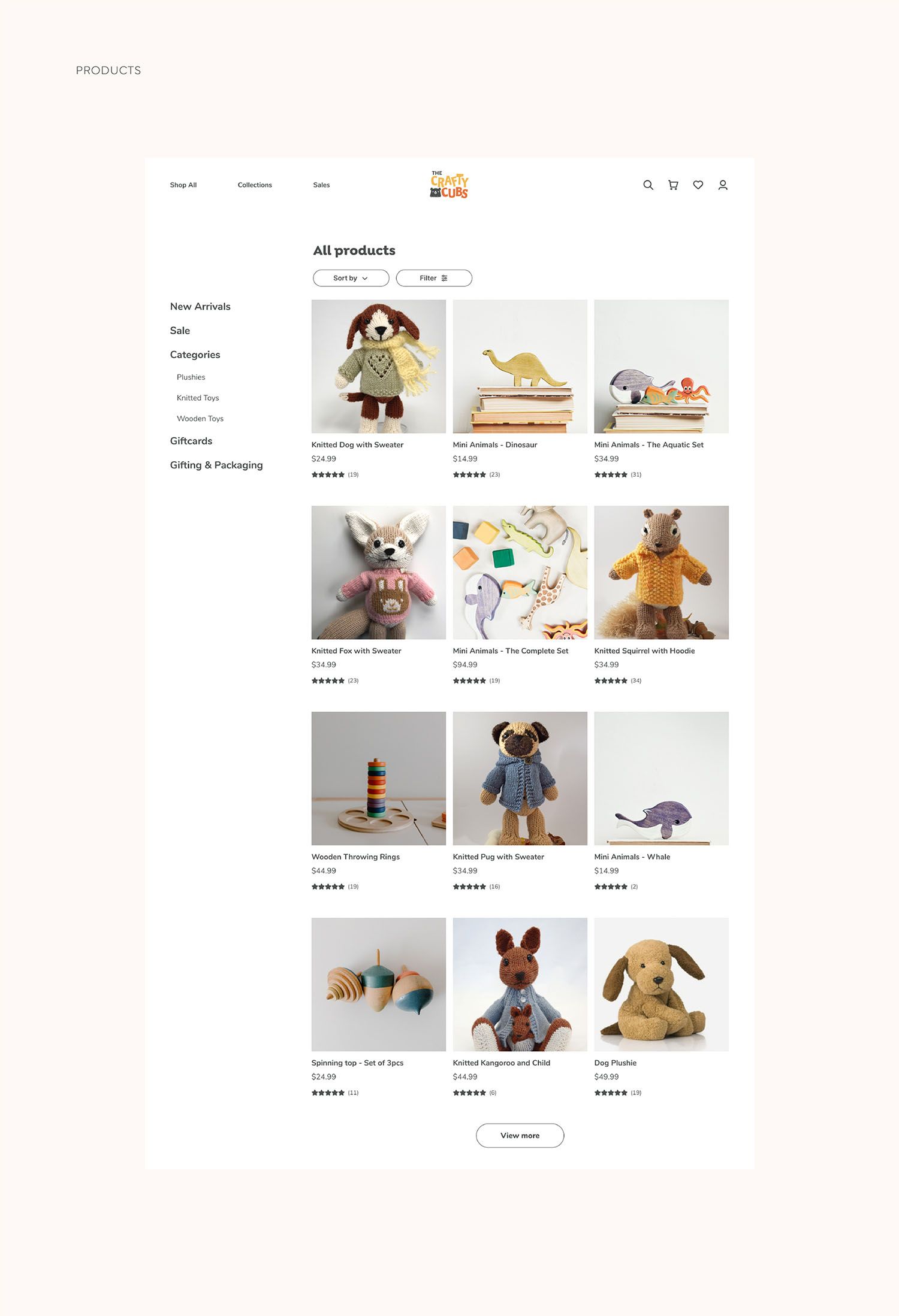 product detail page